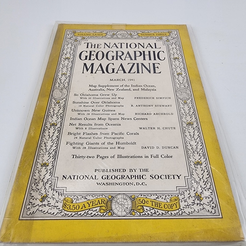 National Geographic Magazine March 1941 No Insert